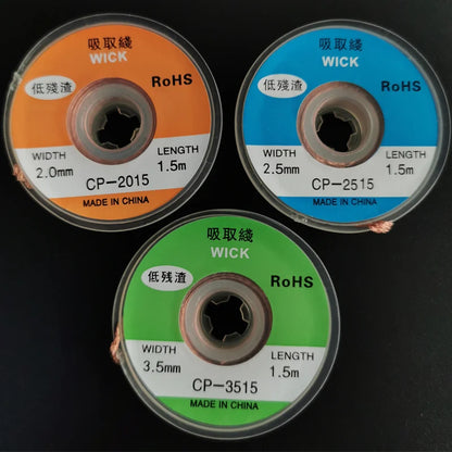 1PC 2.0mm 3.5mm 1.5M Welding Wires Desoldering Braid Solder Remover Wick Wire Repair Tool Beauty World Shop