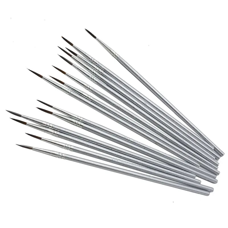 6Pcs/Set Fine Hand-painted Thin Hook Line Pen Drawing Art Pen #0 #00 #000 Paint Brush Art Supplies Nylon Hair Brush Painting Pen Beauty World Shop