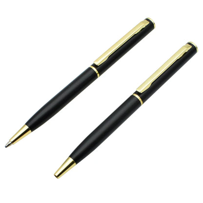 Mini Rotating Pocket-size Ballpoint Pen Metal Material 0.7mm Black Blue Ink Refill Ballpen Office School Supplies Stationery Beauty World Shop
