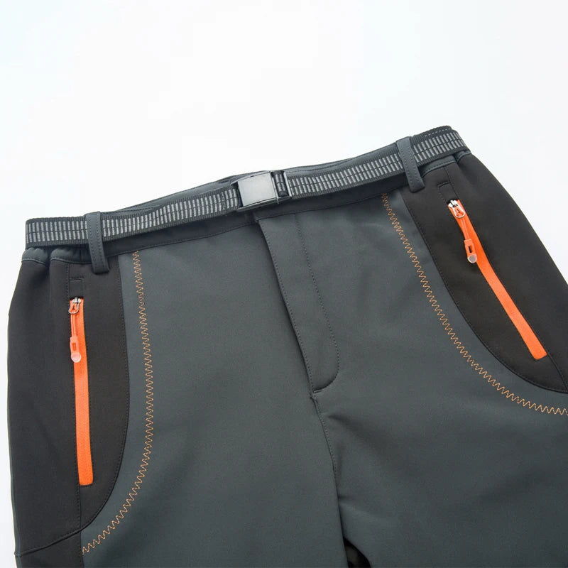 LNGXO Thick Warm Fleece Hiking Pants Men Winter Waterproof Windproof Outdoor Soft Shell Rain Trousers Trekking Camping Ski Pants Beauty World Shop