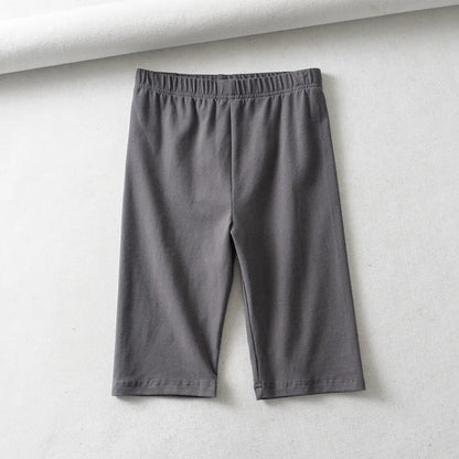 sexy women cotton high waist elastic pure color slim Knee-Length biker shorts female Beauty World Shop