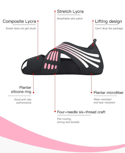 Kyncilor Professional Non-slip Gym Yoga Shoes Flat Soft Anti-slip Sole Ballet Fitness Dance Shoes Pilates Yoga Shoes Socks Beauty World Shop