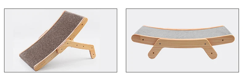 Cat Scratcher Board Wooden Frame Medium Cat Scratching Bed 3 In 1 Scratching Post Anti-Scratch Toys Claw Couch Scraper For Cats