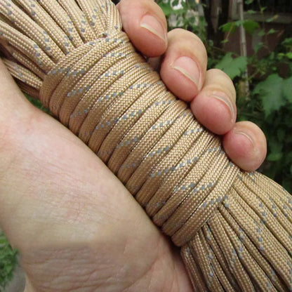 Reflective Paracord Military 7 Strand 4mm 550 Tactical Parachute Cord Camping Tent Lanyard DIY Bracelet Weaving Rope Beauty World Shop