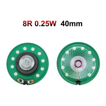 JCD 2PCS 8 Ohm 0.25W 0.5W 16/32Ohm Horn Loudspeaker 8R 16R 32R 20mm 21mm 23mm 27mm 29mm 36mm 40mm Diameter Loud Speaker