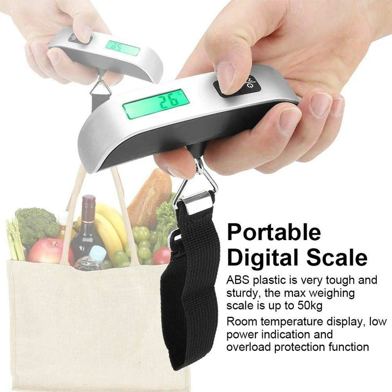 50kg 10g Digital Scale Electronic Balance Kitchen Luggage Hanging Scale Weight Suitcase Travel Scale Baggage Bag Weight Tool Beauty World Shop