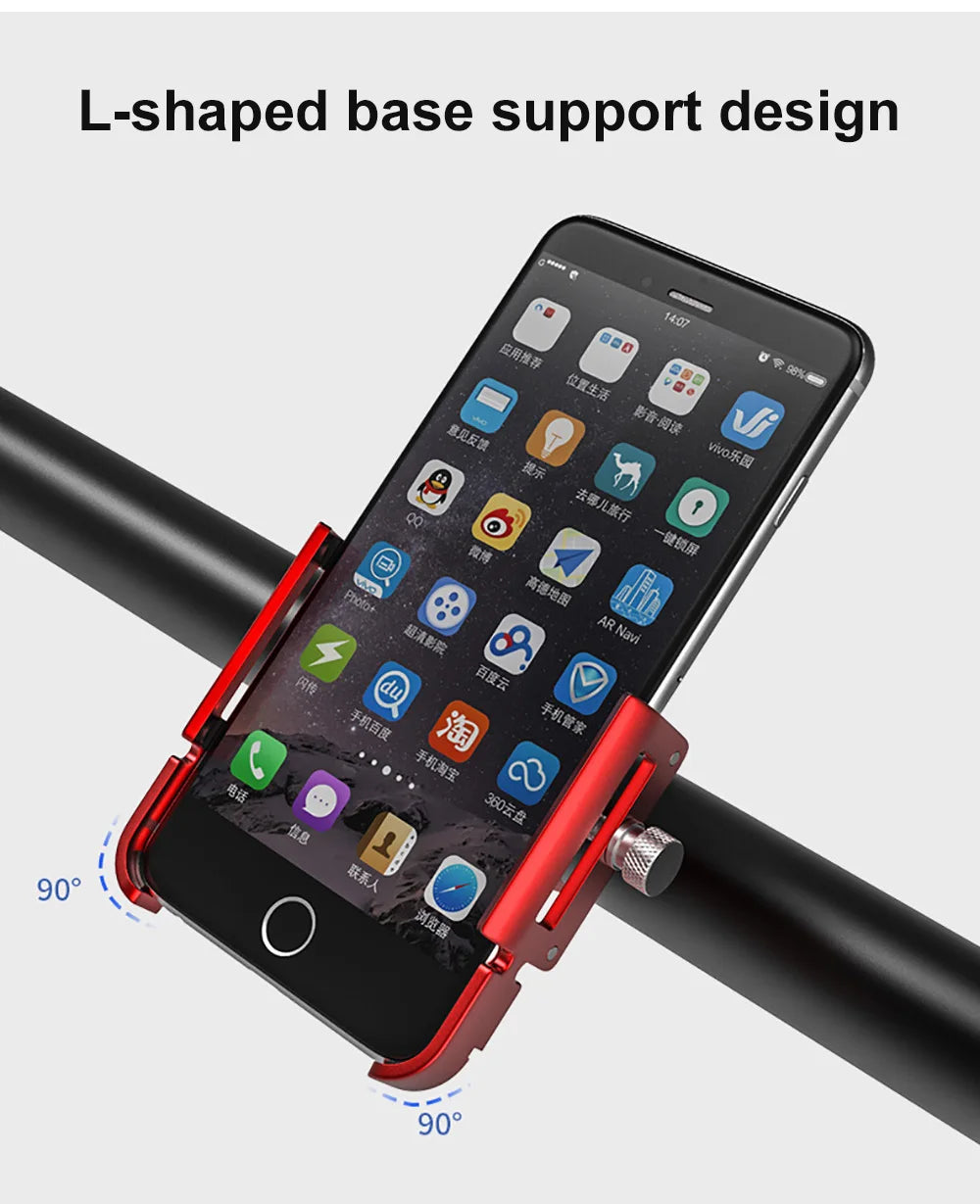 GUB Aluminum Bicycle Phone Holder Metal Bike Cell Mobile iPhone Stand for Motorcycle Scooter Handlebar Bike Headsets Stem Mount Beauty World Shop