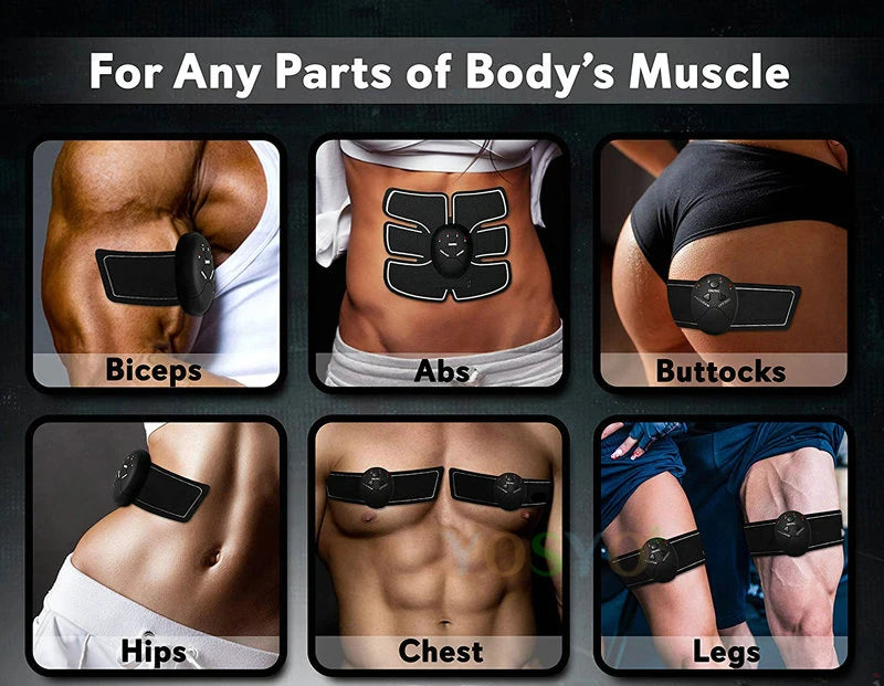 Electric Muscle Stimulator EMS Wireless Buttocks Hip Trainer Abdominal ABS Stimulator Fitness Body Slimming Massager Beauty World Shop