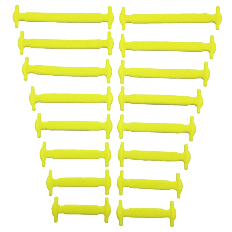 16pcs/lot Silicone Shoelaces No Tie Shoelaces 12 colors Elastic Lace Shoelace Creative Lazy Silicone Laces Rubber Lace Beauty World Shop