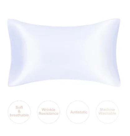 JuwenSilk silky stain pillowcase silky pillowcase natural silk pillowcase mulberry silk pillow case standard queen k Beauty World Shop