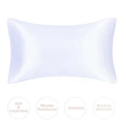 JuwenSilk silky stain pillowcase silky pillowcase natural silk pillowcase mulberry silk pillow case standard queen k Beauty World Shop