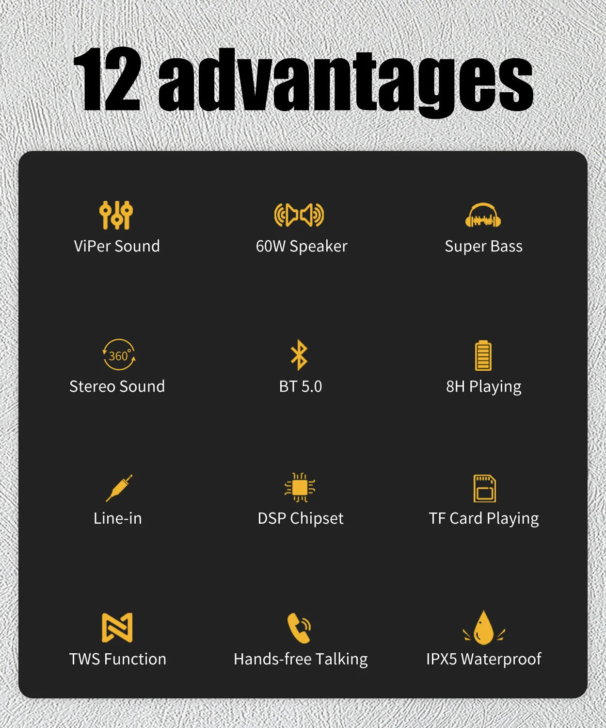 XDOBO X8 Portable 60W Bluetooth-Compatible Speakers 6600mAh Wireless Bass With Subwoofer Sound Box IPX5 Waterproof TWS Boombox