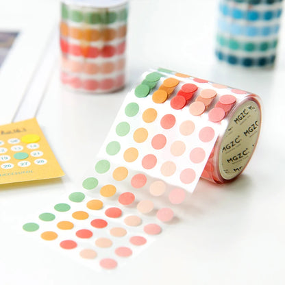 Yoofun 5*300cm Color Dots Decorative Adhesive Washi Tape Masking Tape DIY Scrapbooking Sticker Label Japanese Stationery Beauty World Shop