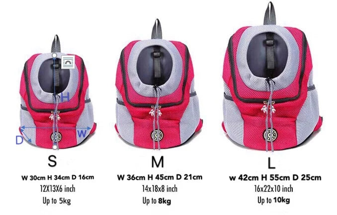 Outdoor Pet Dog Carrier Bag Portable Travel Backpack  Front Bag Double Shoulder Mesh Backpack Head Carrying Bags For Cat Beauty World Shop