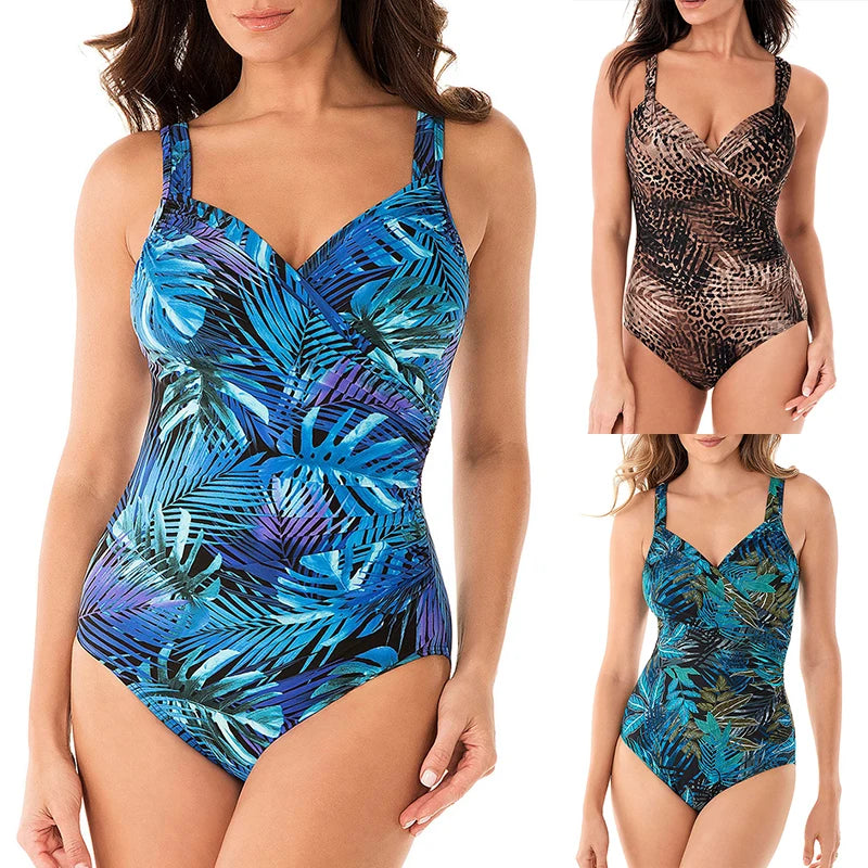 2024 One Piece Swimsuit Sexy Plus Size Swimwear Women Tummy Control Beach Wear for Bathing Suits Monokini Maillot De Bain Female Beauty World Shop