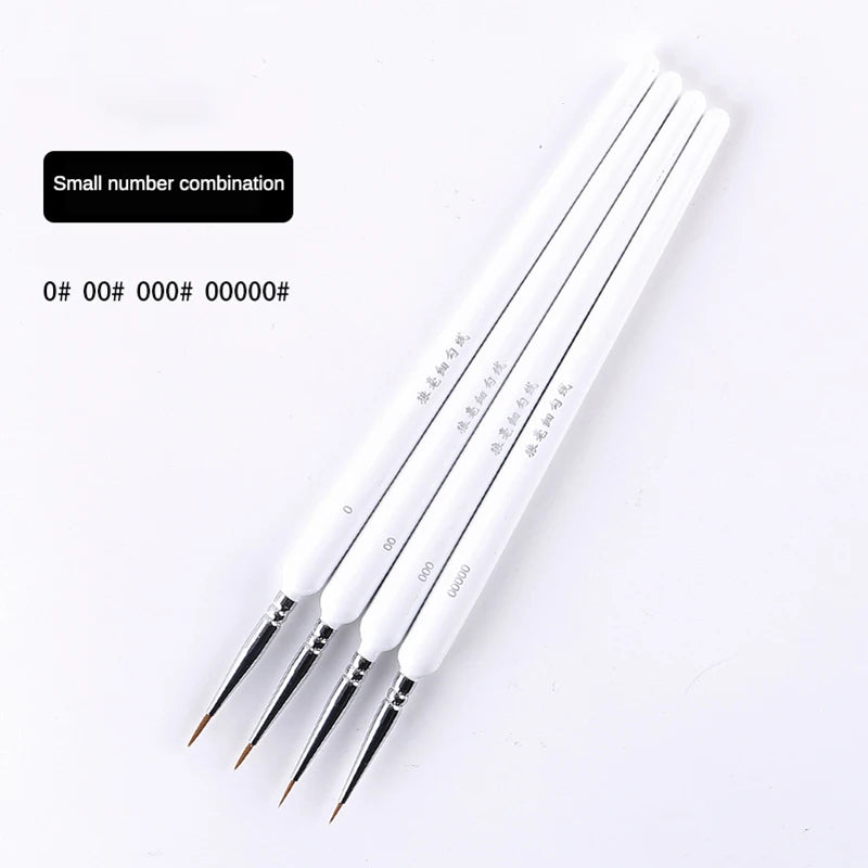 4/5/10pcs Miniature Hook Line Pen Art Painting Brushes Weasel Hair Paint Brush Gouache Watercolor Oil Paint Artists Hand Painted Beauty World Shop