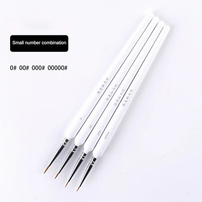 4/5/10pcs Miniature Hook Line Pen Art Painting Brushes Weasel Hair Paint Brush Gouache Watercolor Oil Paint Artists Hand Painted Beauty World Shop