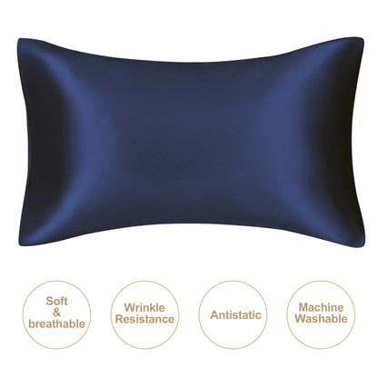 JuwenSilk silky stain pillowcase silky pillowcase natural silk pillowcase mulberry silk pillow case standard queen k Beauty World Shop