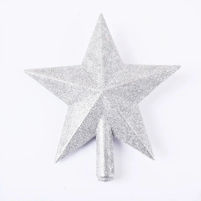 15/20cm Christmas Tree Top Star Merry Christmas Decorations for Home Shiny Gold Powder Five-pointed Star New Year's Ornament Beauty World Shop