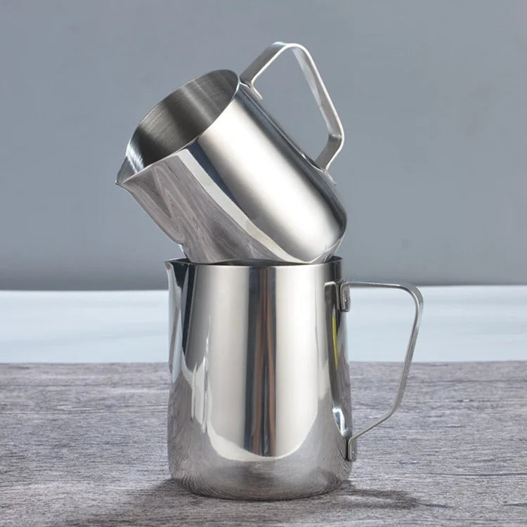 100/350/600ml Milk Jugs Fashion Stainless Steel Milk Craft Milk Frothing Pitcher Coffee Latte Frothing Art Jug Pitcher Mug Cup Beauty World Shop