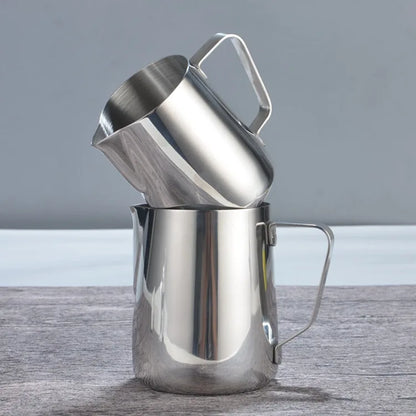 100/350/600ml Milk Jugs Fashion Stainless Steel Milk Craft Milk Frothing Pitcher Coffee Latte Frothing Art Jug Pitcher Mug Cup Beauty World Shop