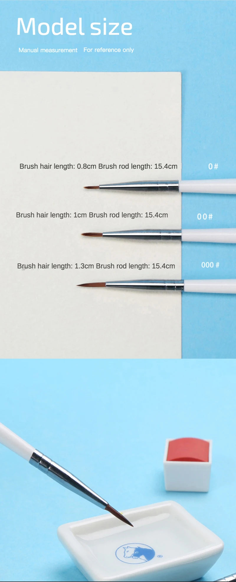 6Pcs/Set Fine Hand-painted Thin Hook Line Pen Drawing Art Pen #0 #00 #000 Paint Brush Art Supplies Nylon Hair Brush Painting Pen Beauty World Shop
