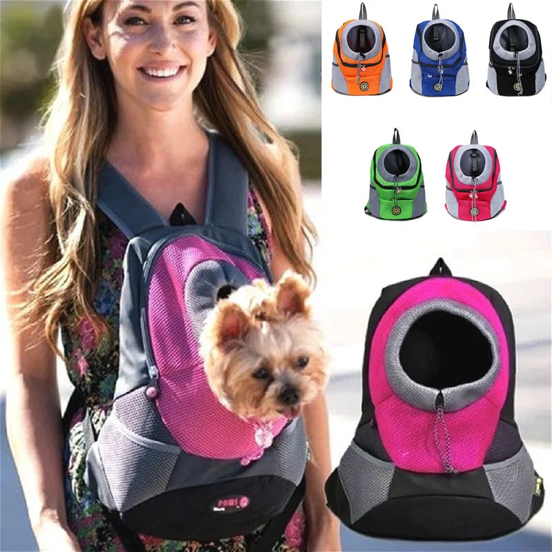 Outdoor Pet Dog Carrier Bag Portable Travel Backpack  Front Bag Double Shoulder Mesh Backpack Head Carrying Bags For Cat Beauty World Shop