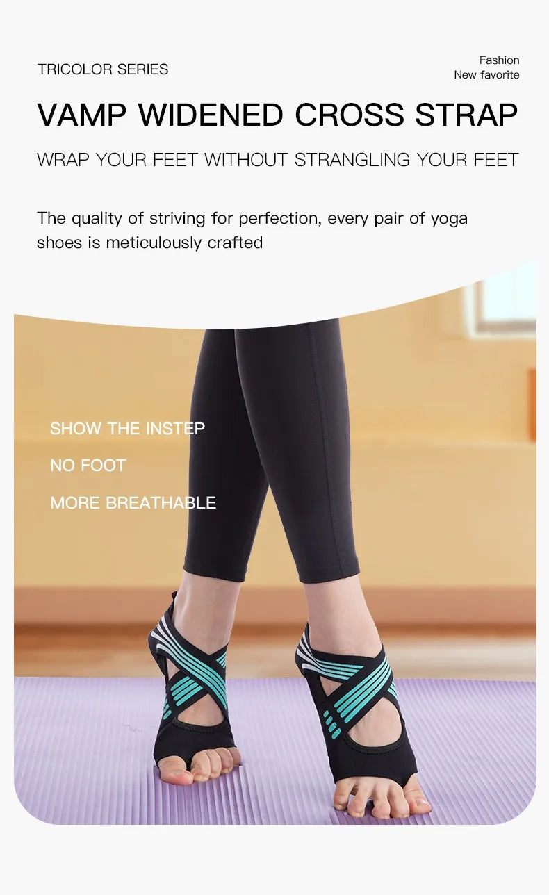 Kyncilor Professional Non-slip Gym Yoga Shoes Flat Soft Anti-slip Sole Ballet Fitness Dance Shoes Pilates Yoga Shoes Socks Beauty World Shop