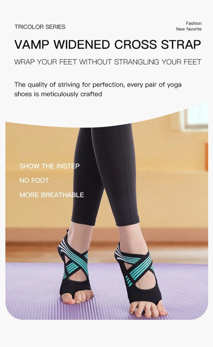 Kyncilor Professional Non-slip Gym Yoga Shoes Flat Soft Anti-slip Sole Ballet Fitness Dance Shoes Pilates Yoga Shoes Socks Beauty World Shop