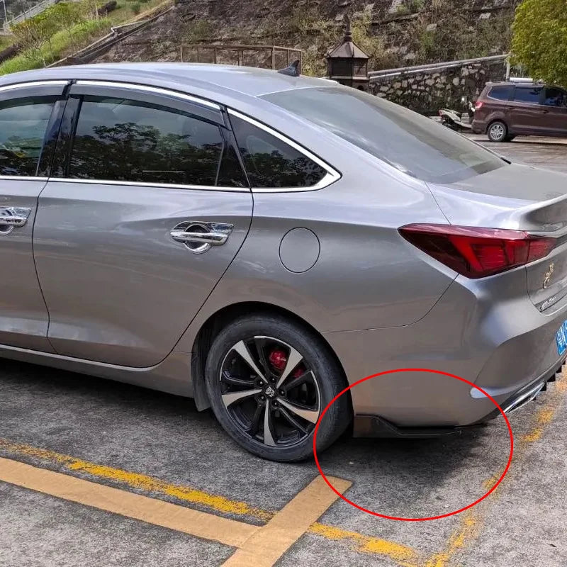 Pair Universal Car Rear Bumper Spoiler Lip Carbon Fiber Wing Trim Protection Anti-crash Diffuser Side Skirt Wrap Angle Splitter Beauty World Shop