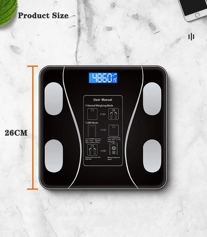 Body Fat Scale Smart Wireless Digital Bathroom Weight Scale Body Composition Analyzer With Smartphone App Bluetooth-compatible Beauty World Shop