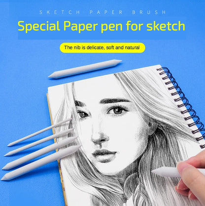 3/6pcs/set Blending Smudge Stump Stick Tortillon Sketch Art White Drawing Charcoal Sketcking Tool Rice Paper Pen Artist Supplies Beauty World Shop
