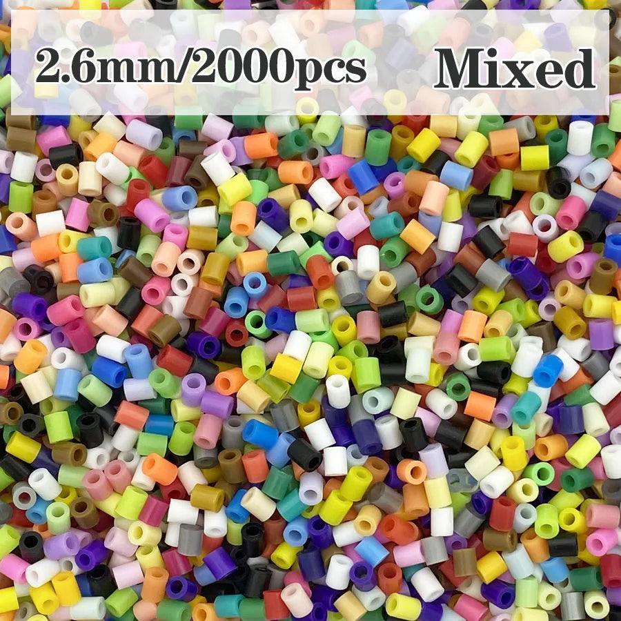 2.6mm/2000pcs/bag Hama Beads PUPUKOU Perler DIY Kids Iron Beads Fuse Handmade Gift Children Toy Beauty World Shop