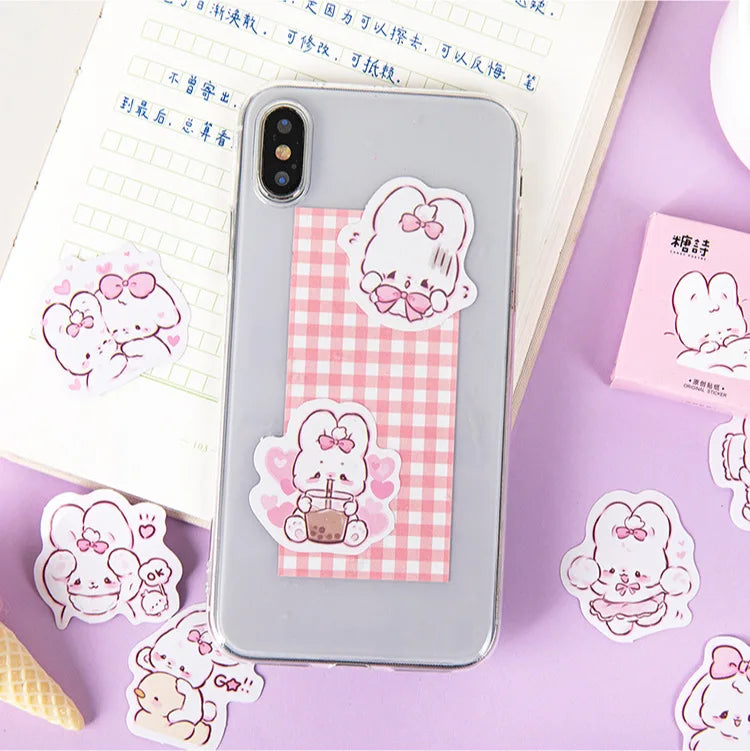 45 pcs/box Cute rabbit daily Kawaii Decoration Stickers Planner Scrapbooking Stationery Korean Diary Stickers Beauty World Shop