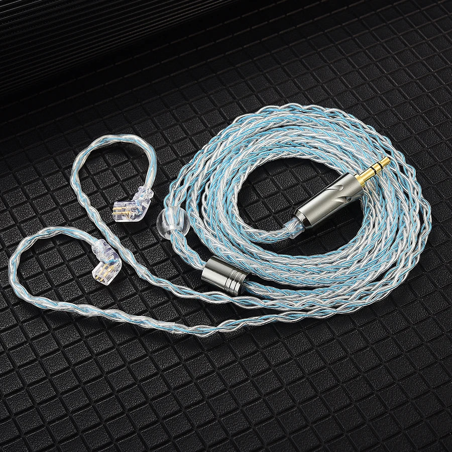 QKZ T1 Earphone Cable QDC Type Copper Silver-plated Upgrade Cable 3.5mm Wired Headphones For KZ ZSN PRO ZS10 pro EDX TRN CCA