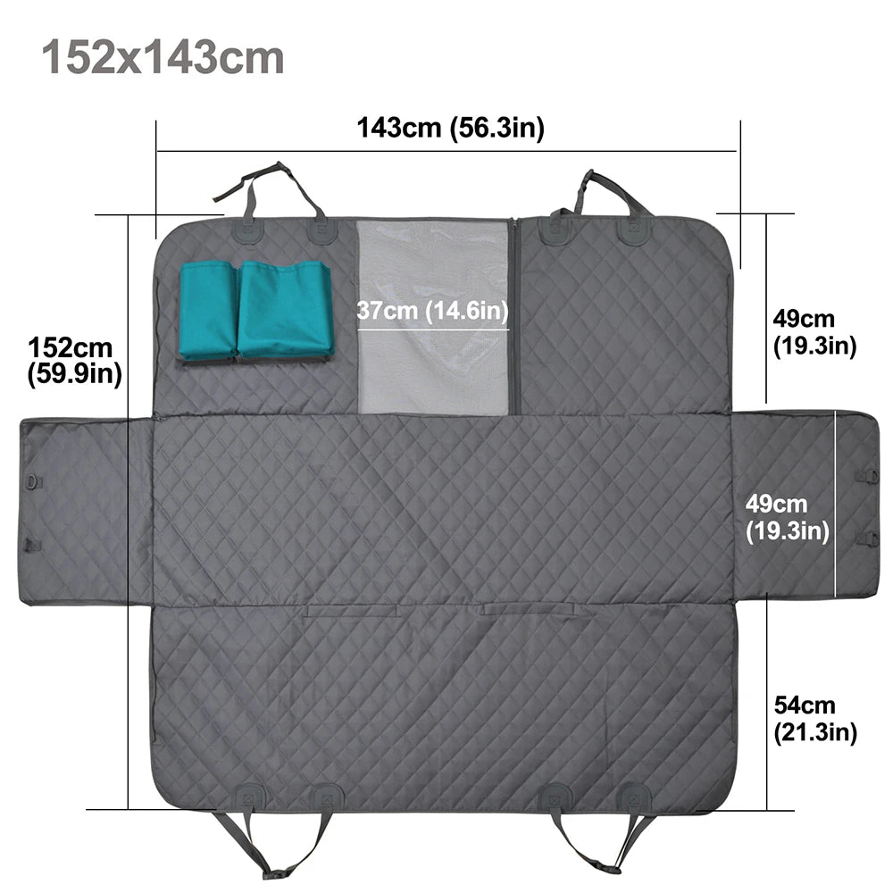 PETRAVEL Dog Car Seat Cover Waterproof Pet Travel Dog Carrier Hammock Car Rear Back Seat Protector Mat Safety Carrier For Dogs