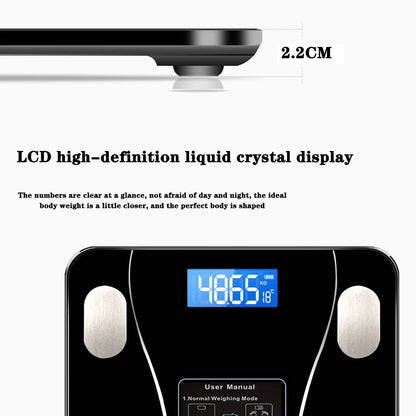 Body Fat Scale Smart Wireless Digital Bathroom Weight Scale Body Composition Analyzer With Smartphone App Bluetooth-compatible Beauty World Shop