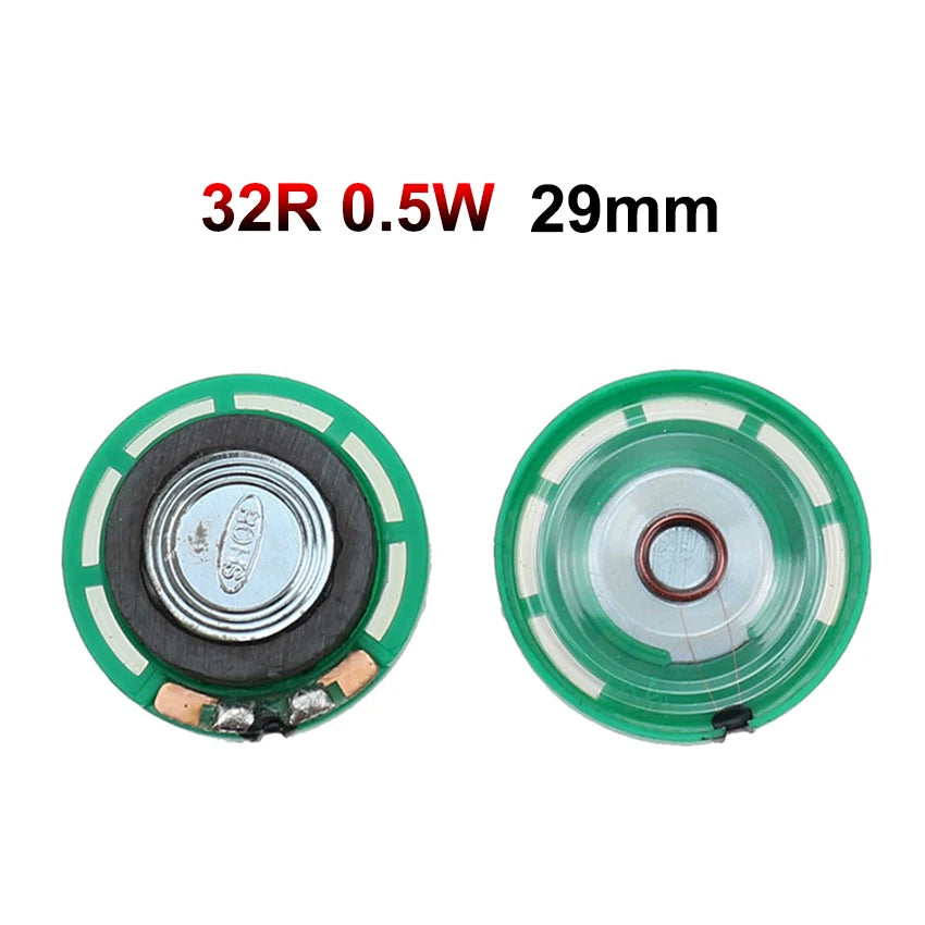 JCD 2PCS 8 Ohm 0.25W 0.5W 16/32Ohm Horn Loudspeaker 8R 16R 32R 20mm 21mm 23mm 27mm 29mm 36mm 40mm Diameter Loud Speaker