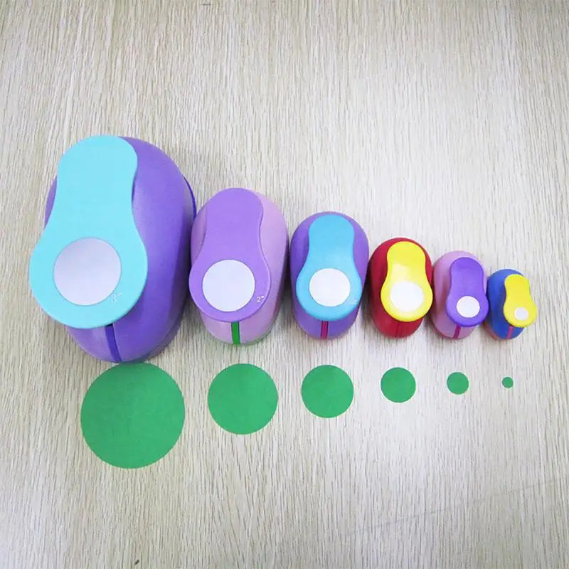 1PCS(5cm,3.8cm,2.5cm) Round shape craft punch set children manual DIY hole punches cortador de papel de scrapbook Circle punch Beauty World Shop