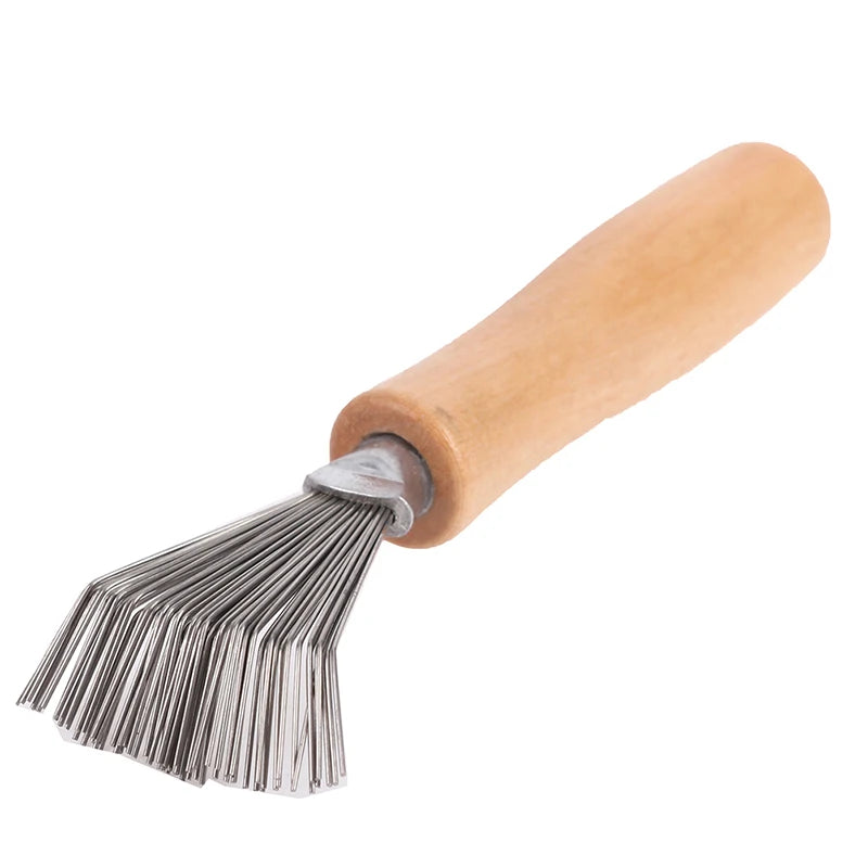 1PCS Wooden Comb Cleaner Delicate Cleaning Removable Hair Brush Comb Cleaner Tool Handle Embeded Tool Beauty World Shop