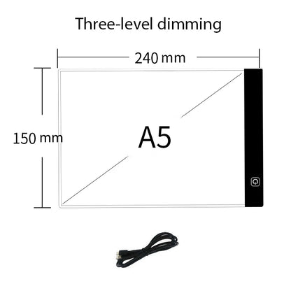 A4 Level Dimmable Led Drawing Copy Pad Board Children's Toy Painting Educational Kids Grow Playmates Creative Gifts For Children Beauty Fashion
