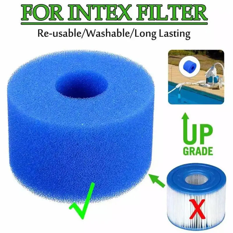 1PC Swimming Pool Filter Sponge Reusable Sponge Swimming Pools Leave Stain Suitable Bubble Pure SPA For Filter Pool Accessories Beauty World Shop