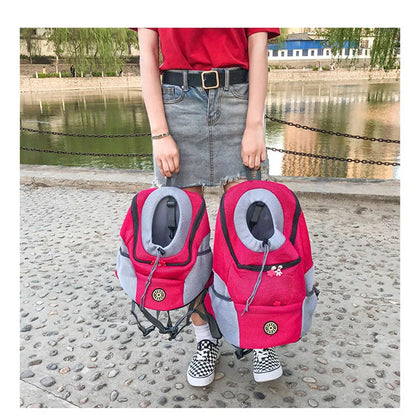 Outdoor Pet Dog Carrier Bag Portable Travel Backpack  Front Bag Double Shoulder Mesh Backpack Head Carrying Bags For Cat Beauty World Shop