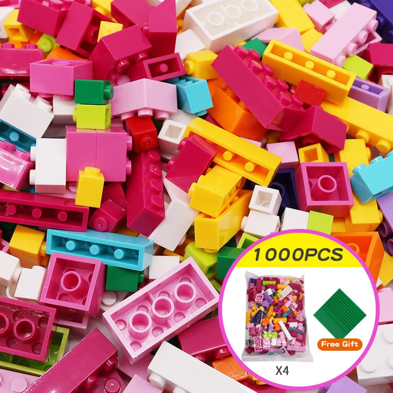 1000 Pieces DIY Creative Building Blocks Bulk Sets City Classic Bricks Assembly Brinquedos Educational Toys for Children Beauty World Shop