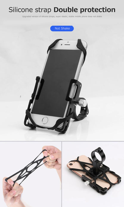 GUB Aluminum Bicycle Phone Holder Metal Bike Cell Mobile iPhone Stand for Motorcycle Scooter Handlebar Bike Headsets Stem Mount Beauty World Shop