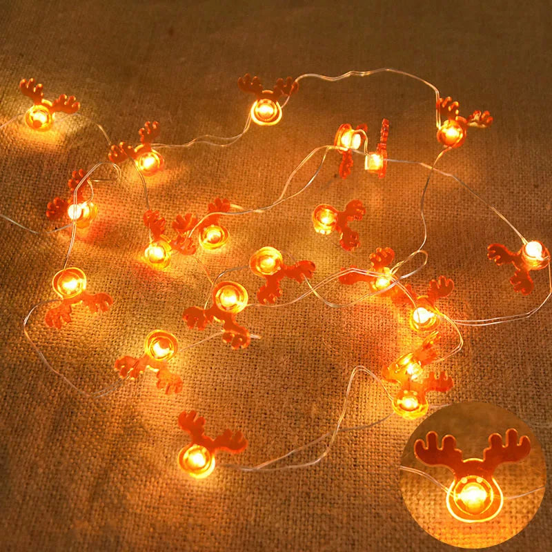 2M 20LED Santa Claus Snowflake LED Light String Christmas Decoration For Home Xmas Tree Ornament 2025 Navidad Kids Gift New Year Beauty World Shop