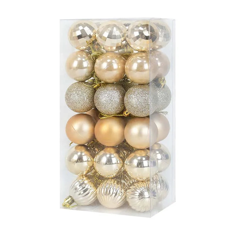 1box Christmas Balls Christmas Tree Ornaments Ball Xmas Hanging Tree Pendants Home Party Decor 2026 New Year Gift Noel Navidad Beauty World Shop