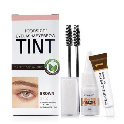 ICONSIGN Eyelash Eyebrow Dye Tint Kit Brow Enhancer Mascara Lift Tinting Tattoo Eyes Makeup Tools Beauty World Shop