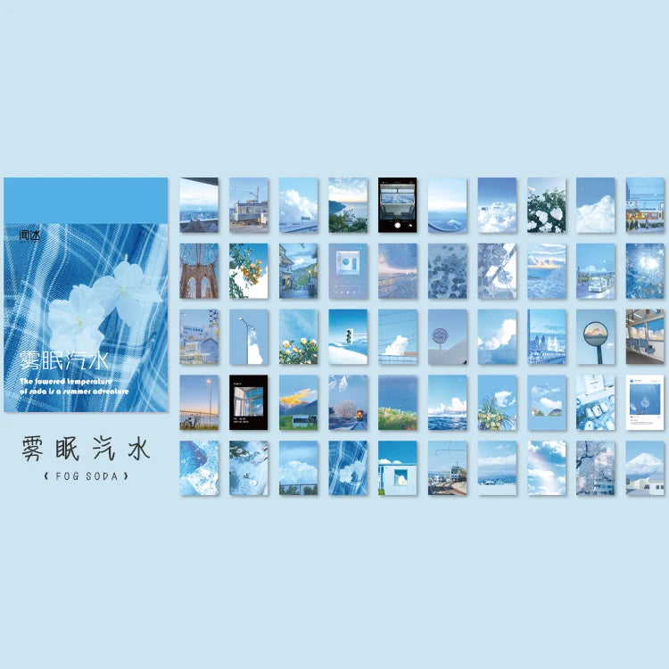 Yoofun 50 Sheets Natural Scenery&Art Paintings Stationery Stickers Book Aesthetic Landscape Cute Scrapbooking Planner Journaling Beauty World Shop