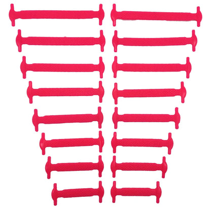 16pcs/lot Silicone Shoelaces No Tie Shoelaces 12 colors Elastic Lace Shoelace Creative Lazy Silicone Laces Rubber Lace Beauty World Shop